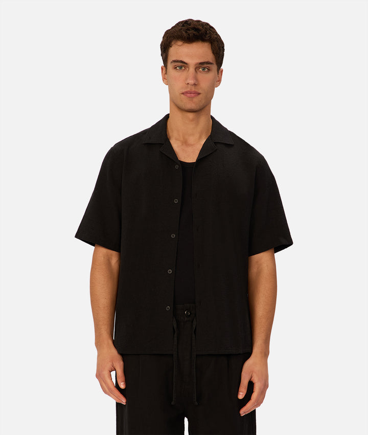The Marbella Short Sleeve Shirt - Black