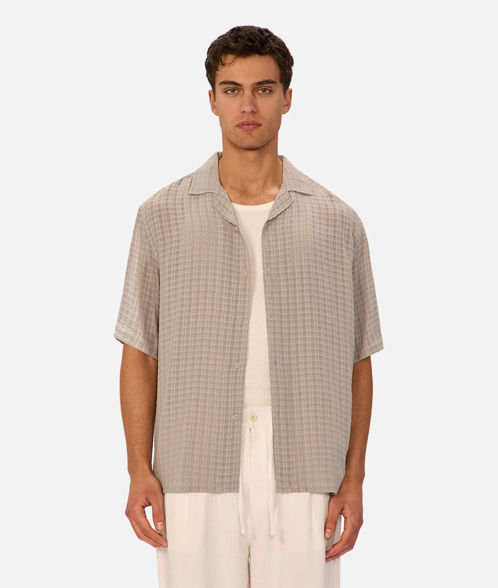 The Siracusa Short Sleeve Shirt - Light Steel