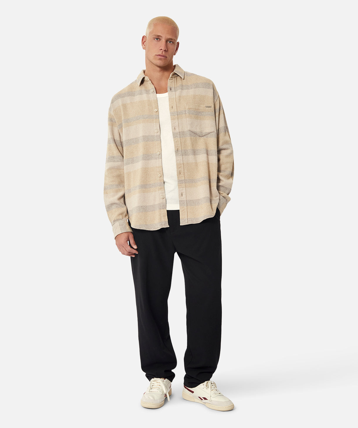 Shop The Branson Ls Shirt in Tan Combo | Industrie Clothing – Industrie ...