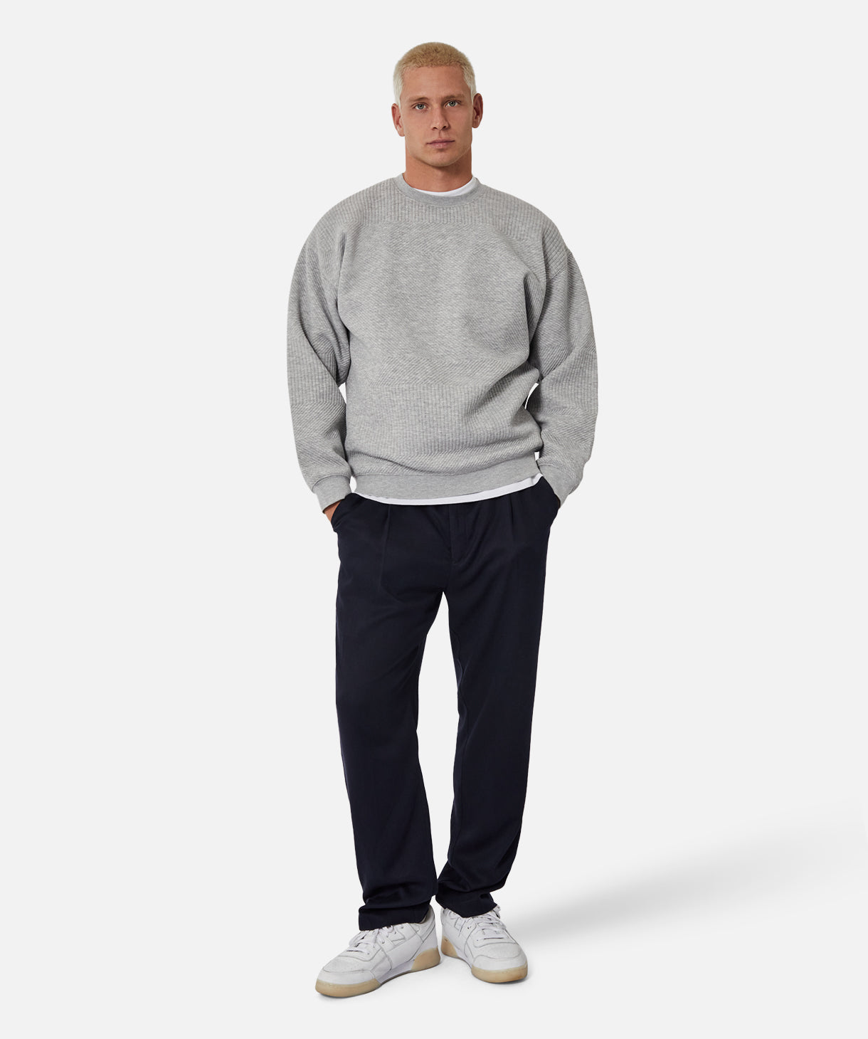 Shop The Robinson Sweat in Light Grey Marle | Industrie Clothing ...