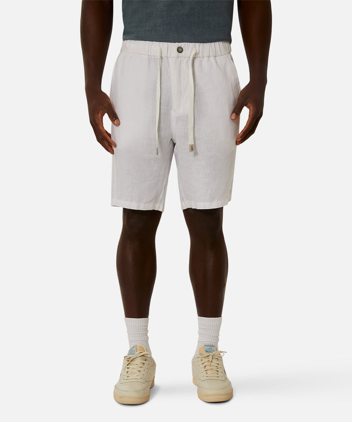 The Baller Linen Short - YD White