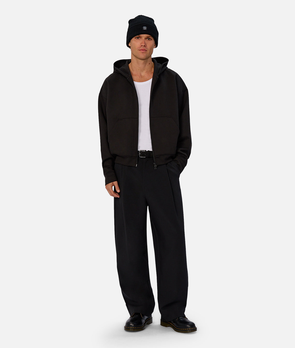 The Brixton Cropped Hood - Black