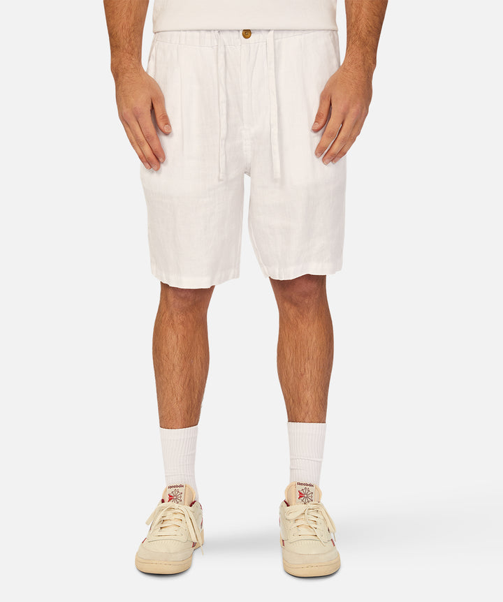 The Capri Linen Short - YD White