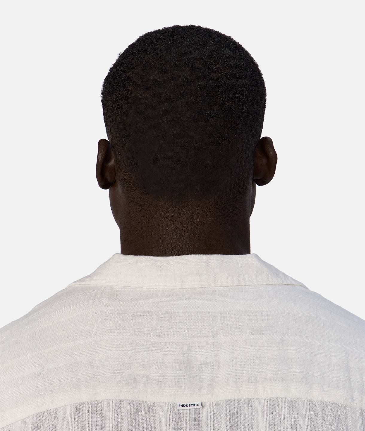 The Catanza Stripe S/s Linen Shirt - White