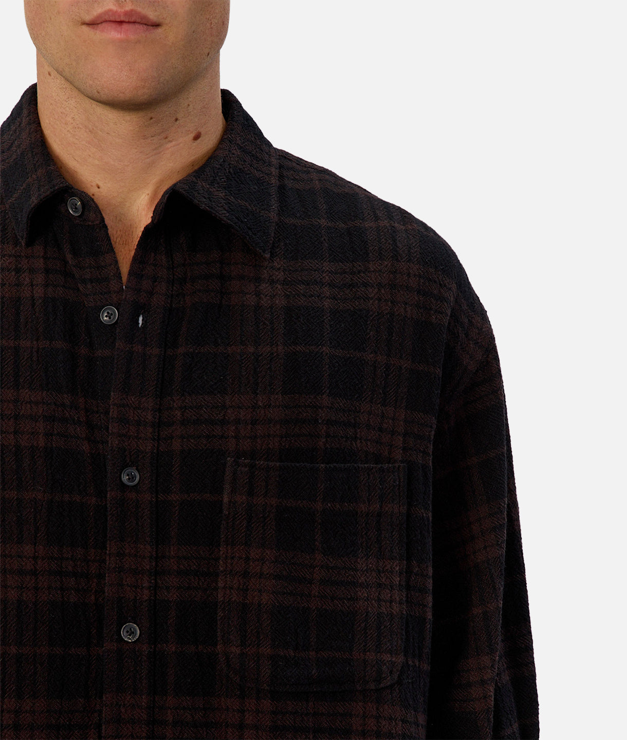 The Conneticut L/S Shirt - Black/Brown