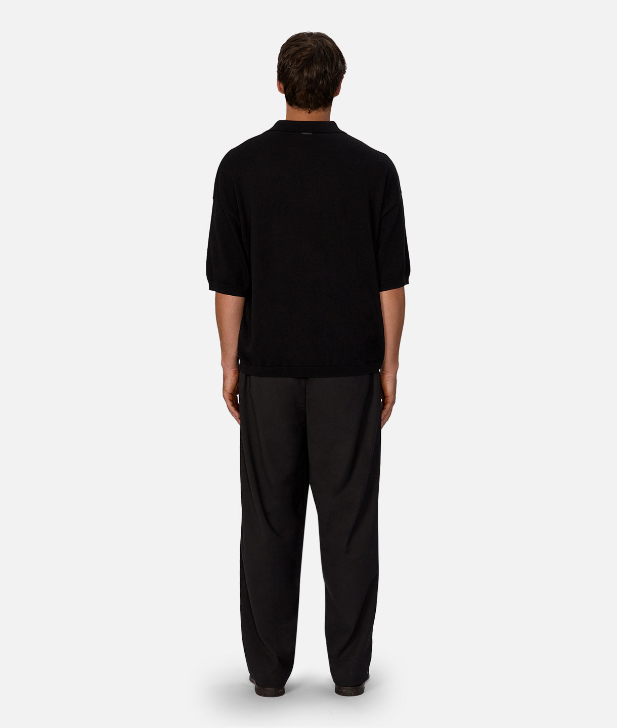 The Del Sur Knitted Polo - Black