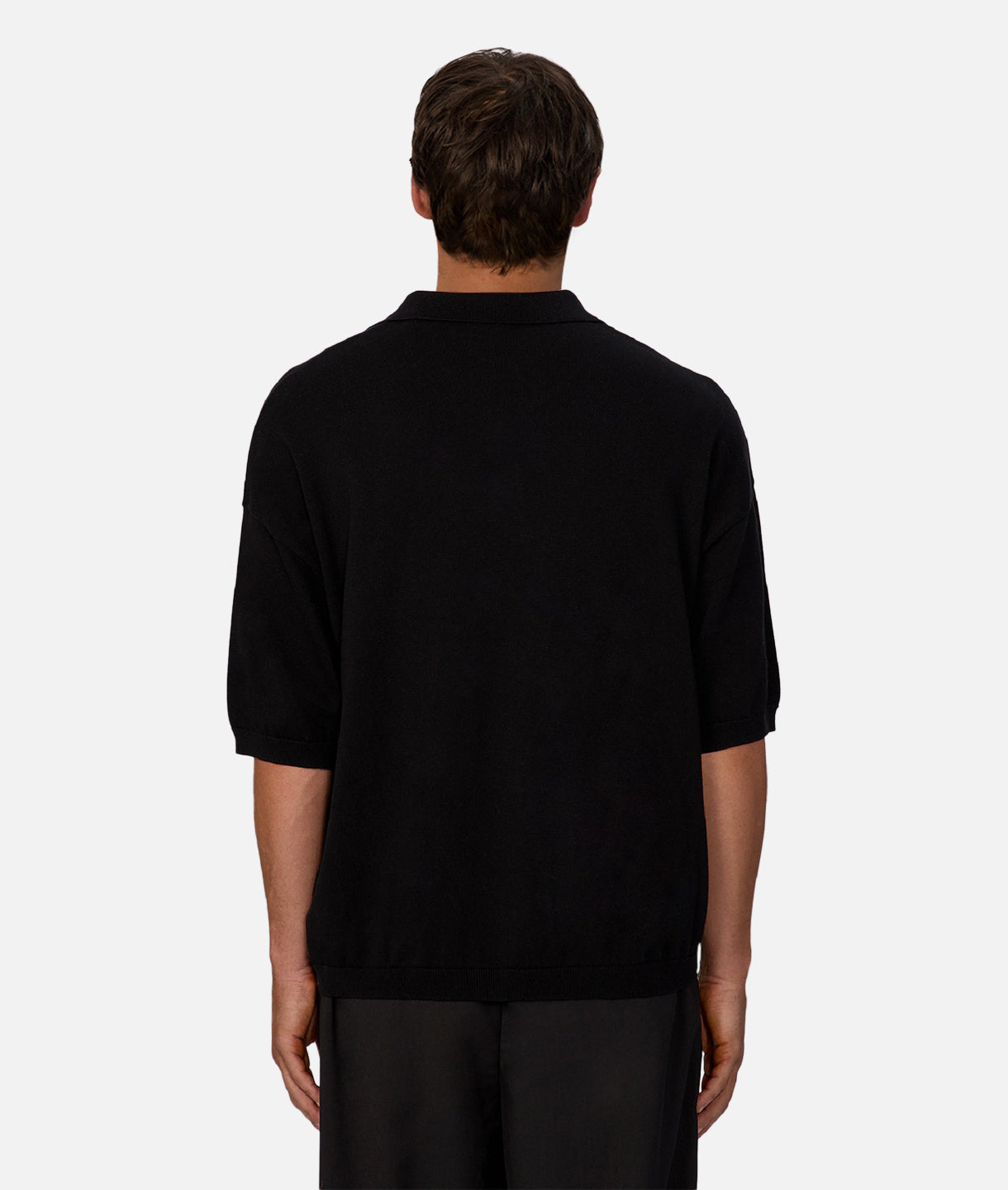 The Del Sur Knitted Polo - Black