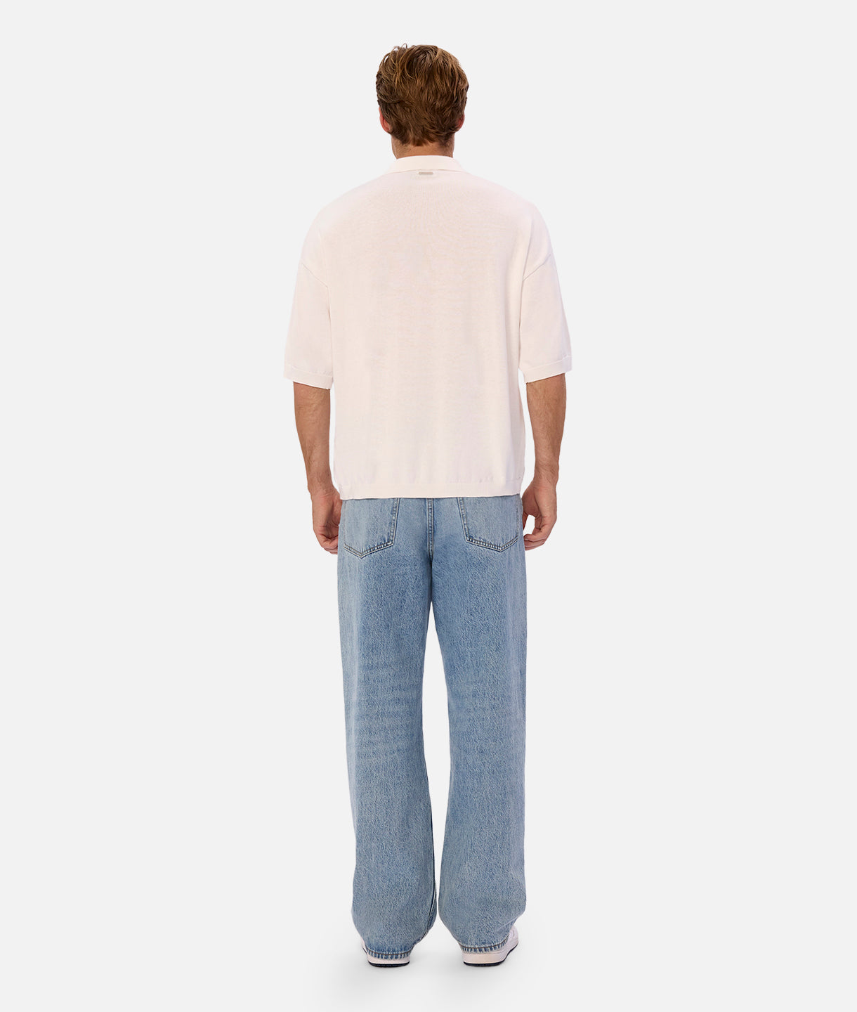 The Del Sur Knitted Polo - Milk