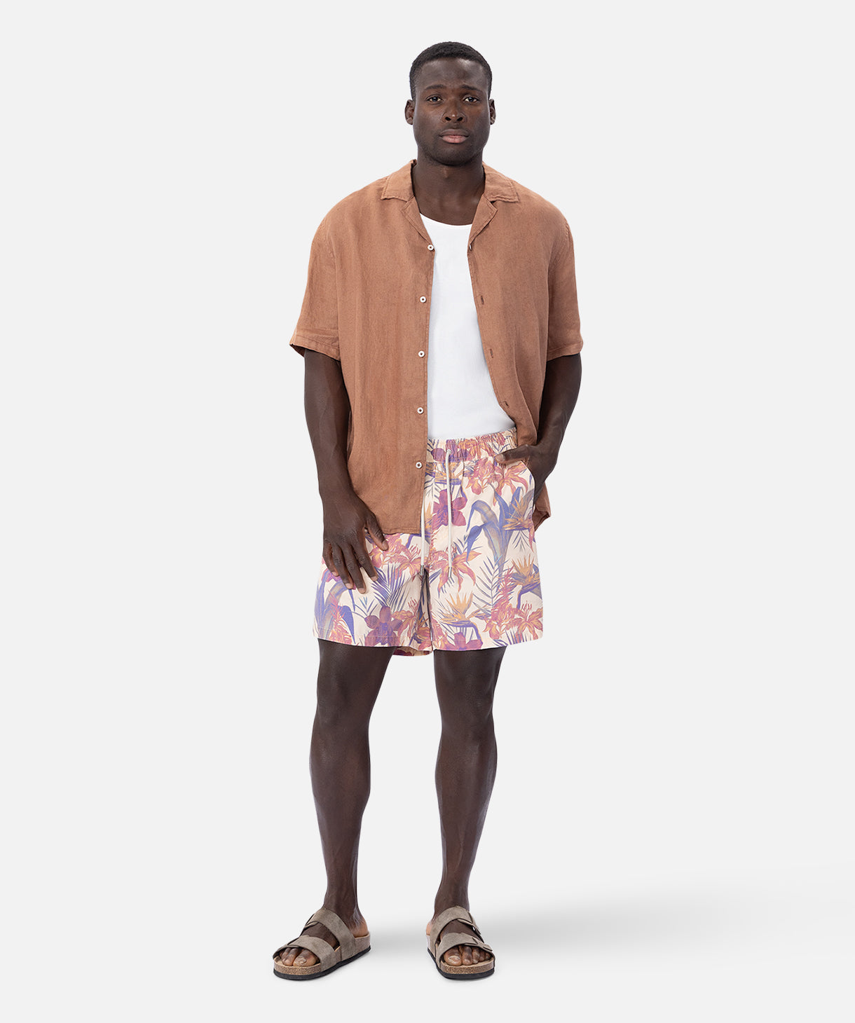 The Flamenco Relais Swim Short Peach Combo Industrie Clothing Pty Ltd