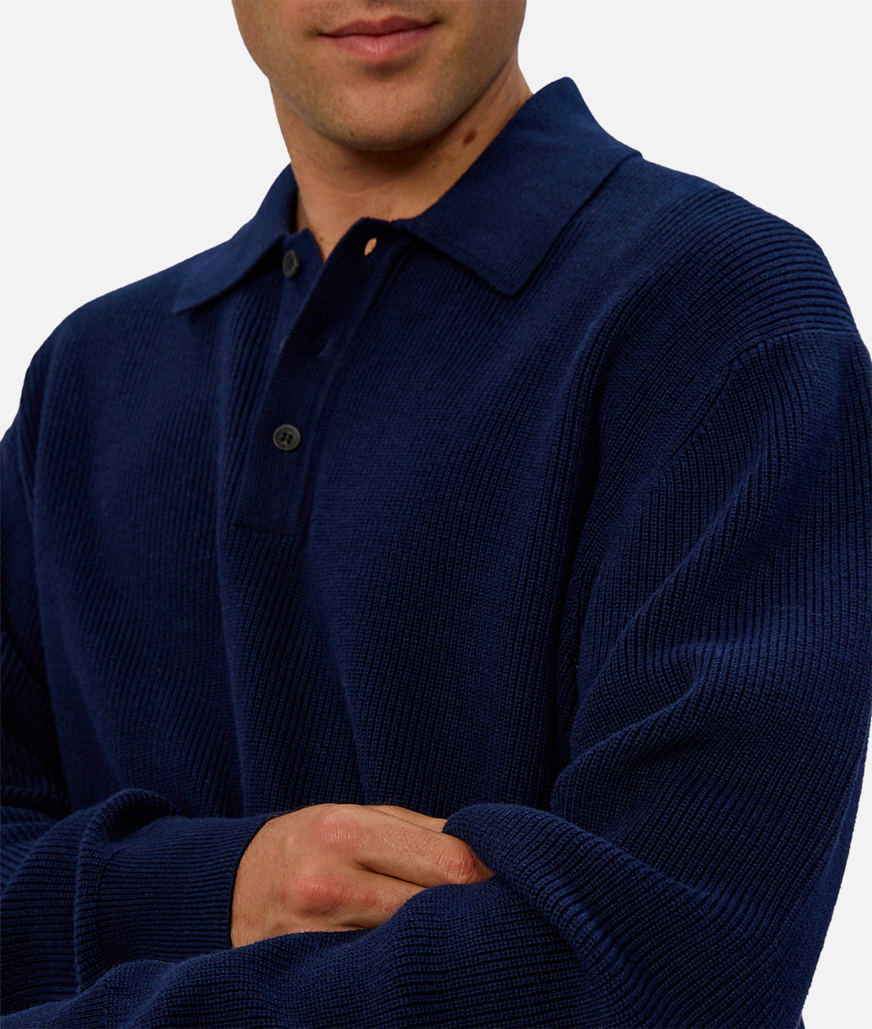 The Hamilton Knitted Polo - Cobalt