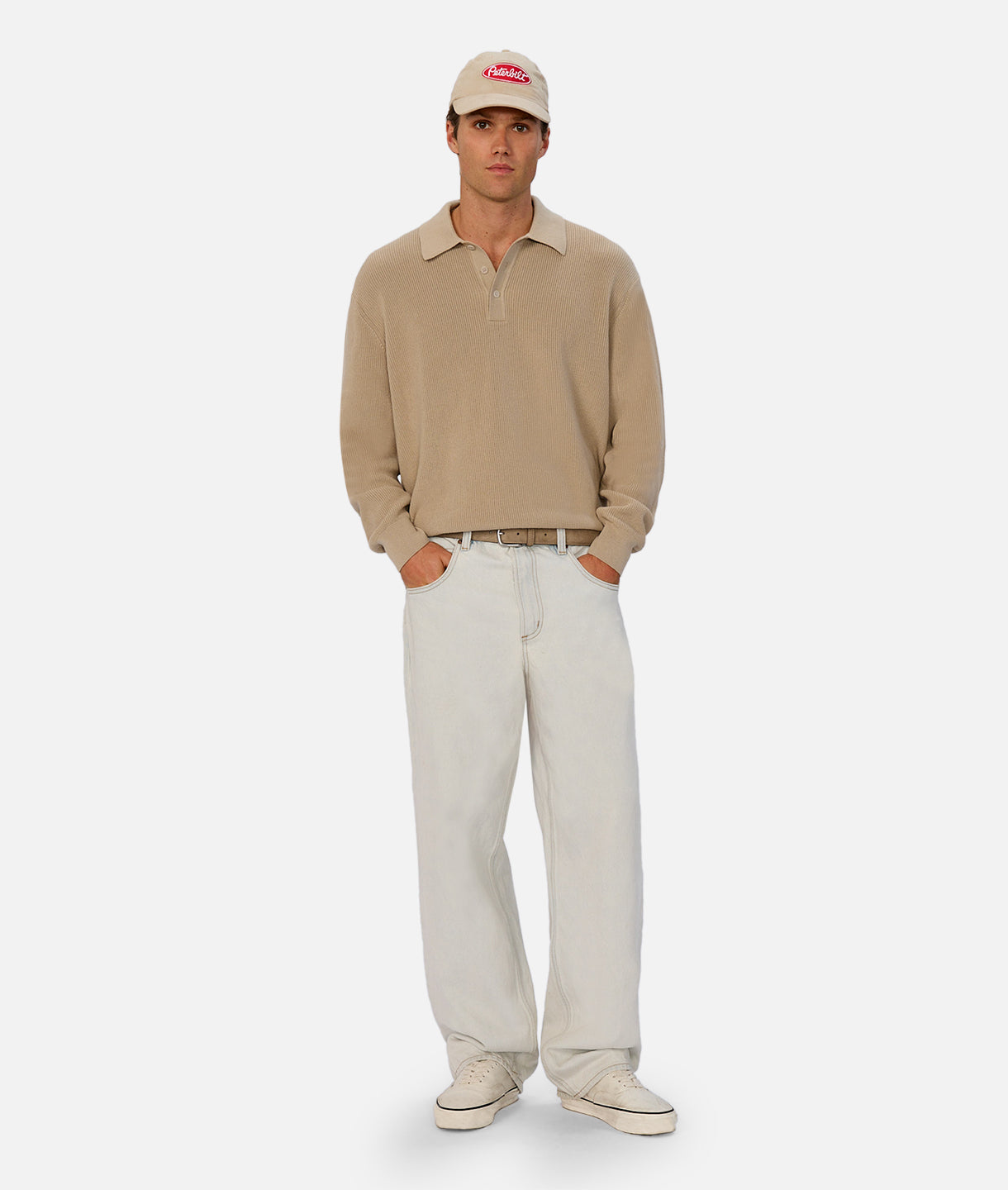 The Hamilton Knitted Polo - Sand Dune