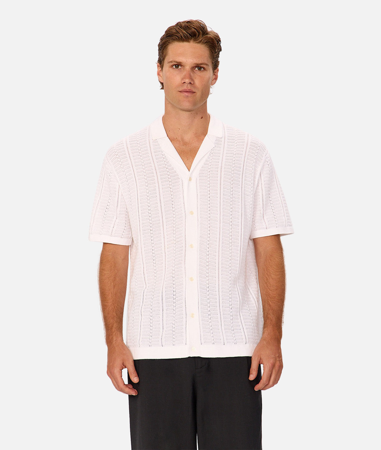 The Montpellier Short Sleeve Shirt - Off White