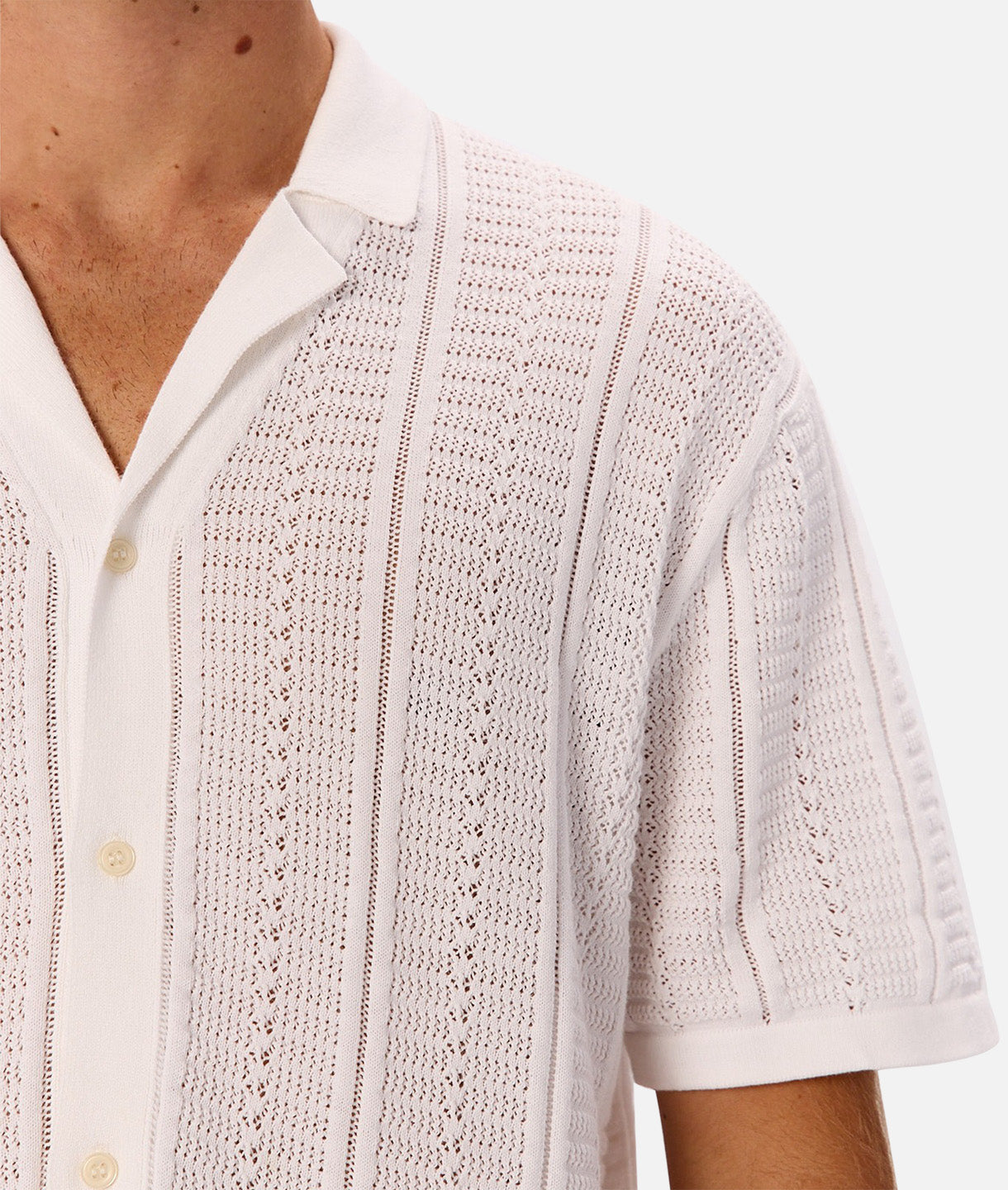 The Montpellier Short Sleeve Shirt - Off White