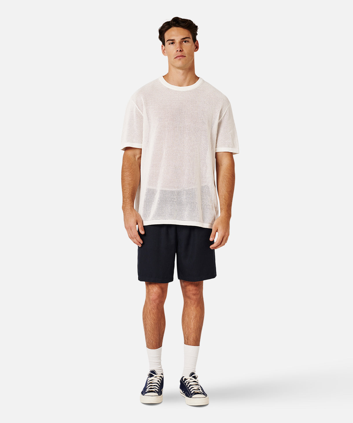 The Nanterre Knitted Tee - Chalk