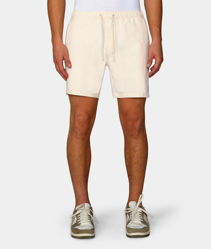 The Seersucker Swim Short - Ecru
