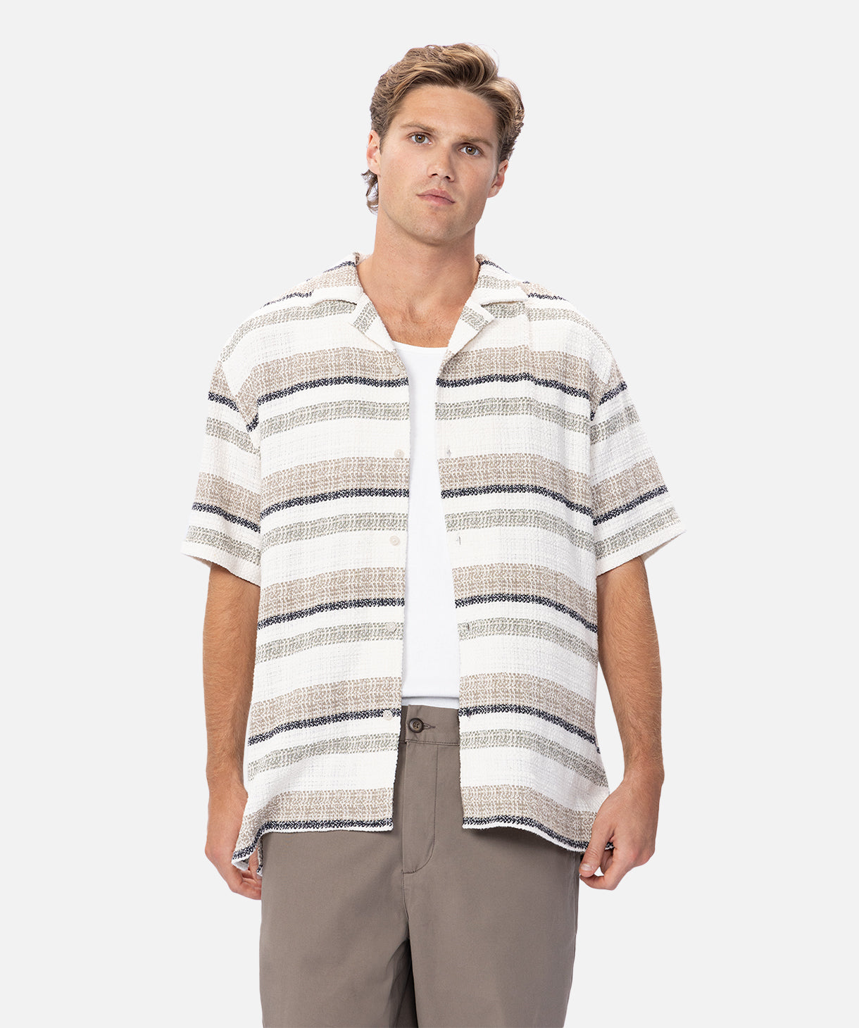 The Venderes S/s Shirt - Cream Combo – Industrie Clothing Pty Ltd