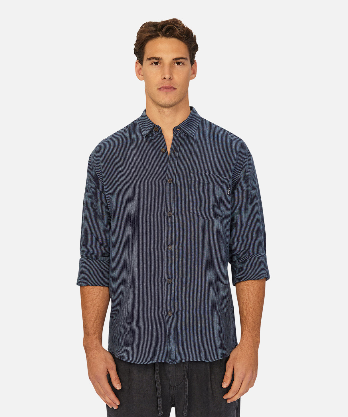 The Vittorio Linen L/s Shirt - Indigo – Industrie Clothing Pty Ltd