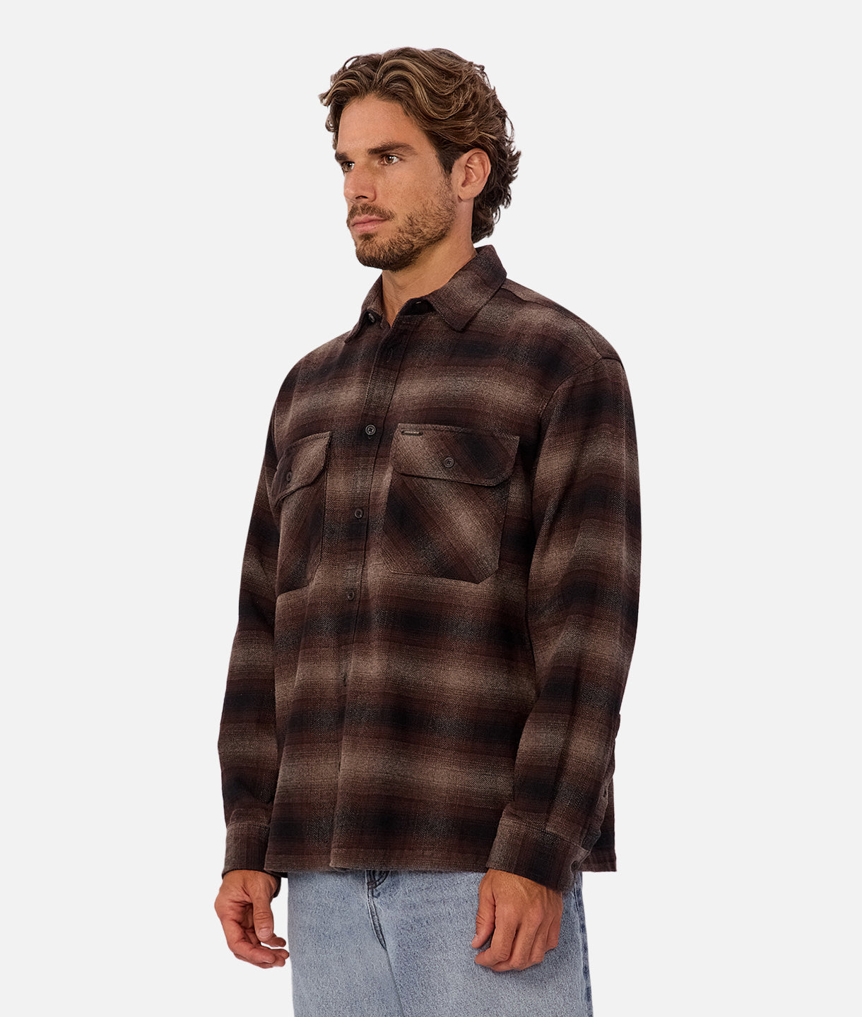 The Bellevue L/S Shirt - Brown Black