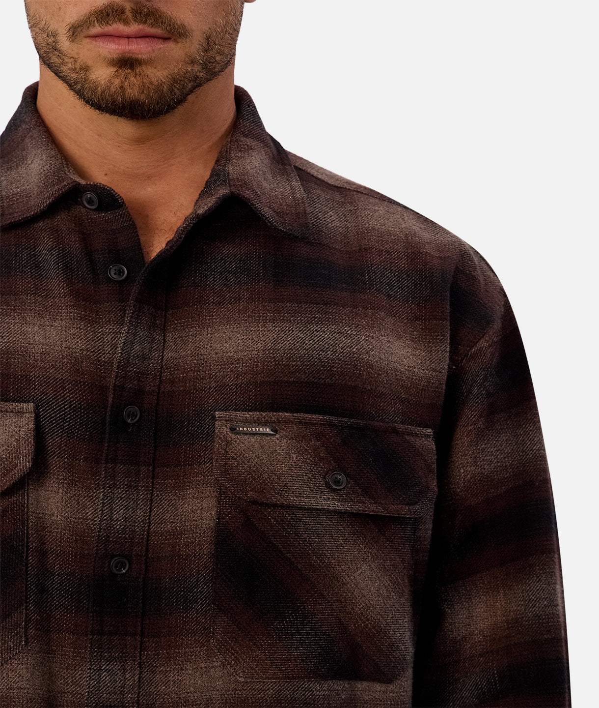The Bellevue L/S Shirt - Brown Black