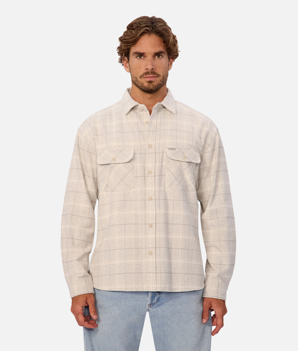 The Calais Long Sleeve Shirt - Light Grey