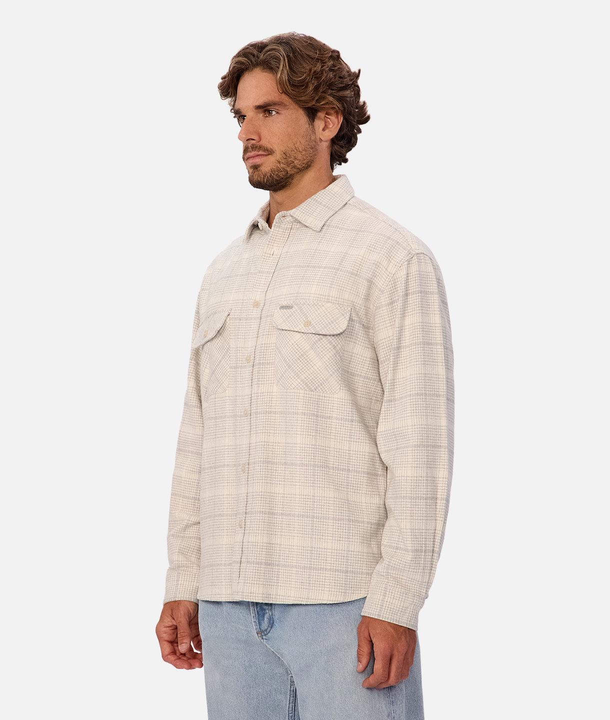 The Calais Long Sleeve Shirt - Light Grey