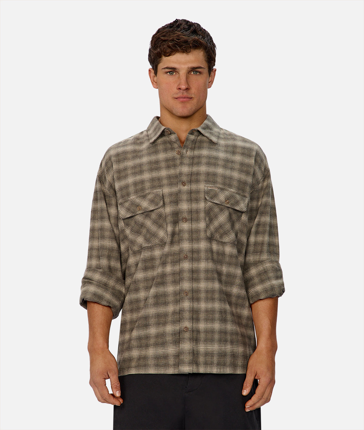 The Cleveland L/S Shirt - Olive Combo
