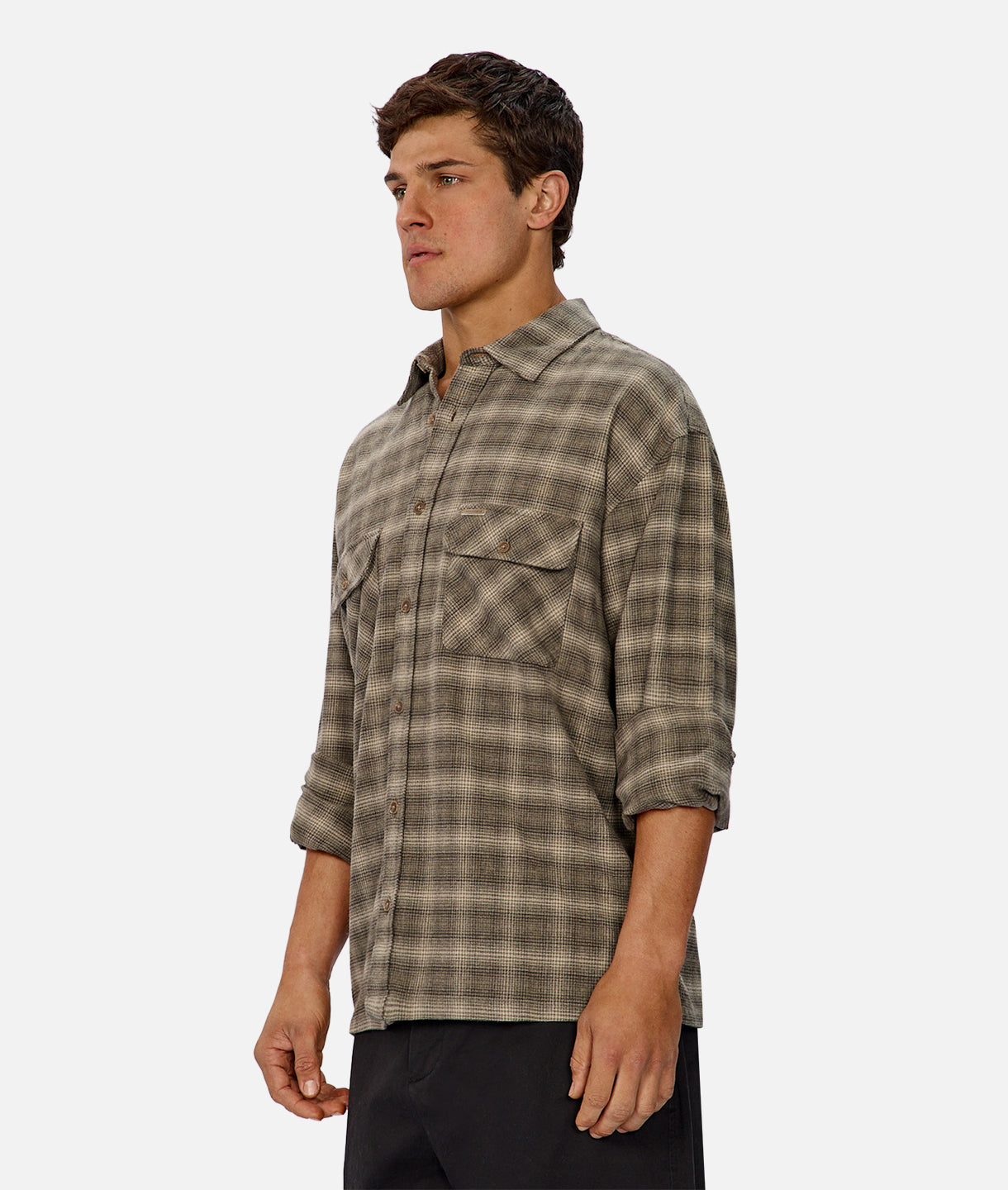 The Cleveland L/S Shirt - Olive Combo