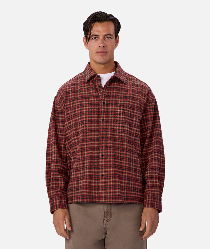 The Cheyenne Long Sleeve Shirt - Chilli Combo