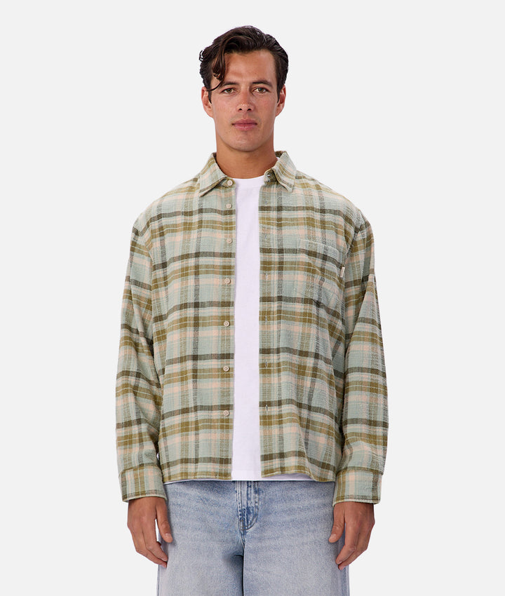 The Fortuna Long Sleeve Shirt - Mint Multi