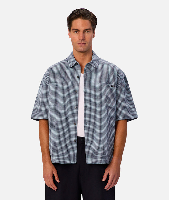 The Alves Short Sleeve Shirt - Denim Navy