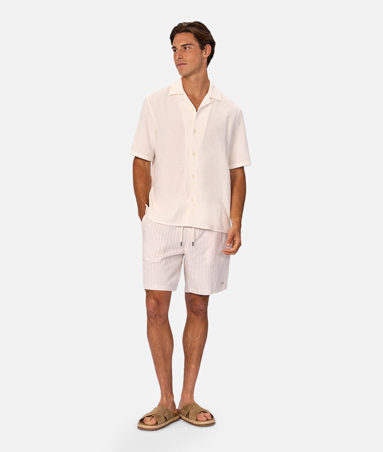 The La Brava Linen Blend Short - Shallot/Off White – Industrie AU