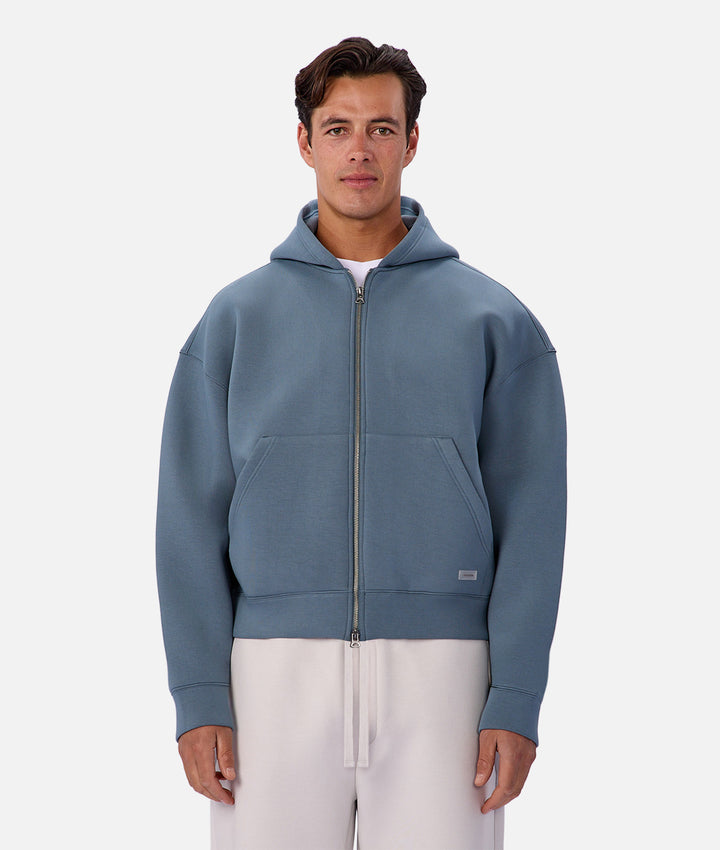 The Brixton Cropped Hoodie - Adriatic 26