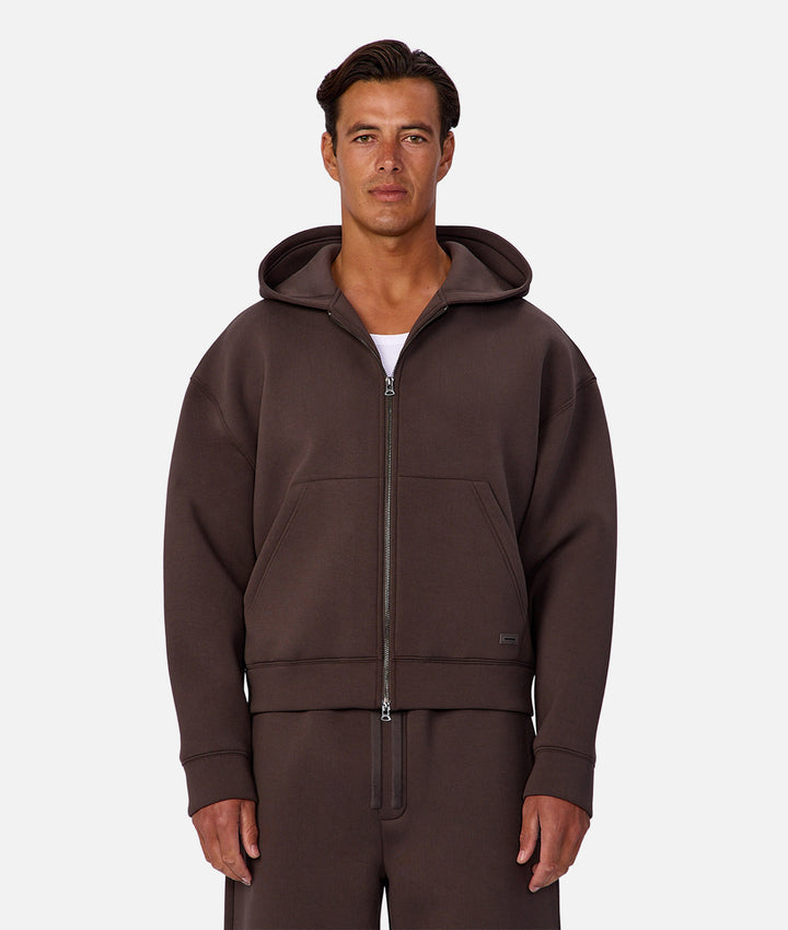 The Brixton Cropped Hoodie - Umber