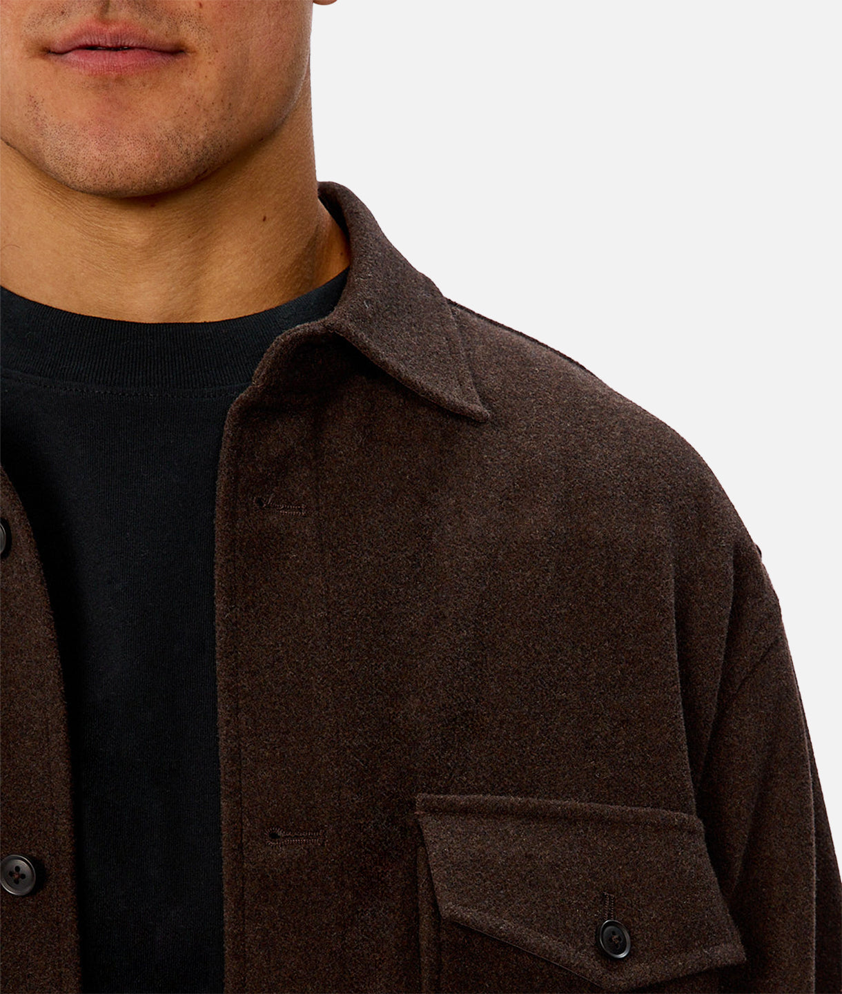 The New Coleman Wool Blend Jacket - Chocolate
