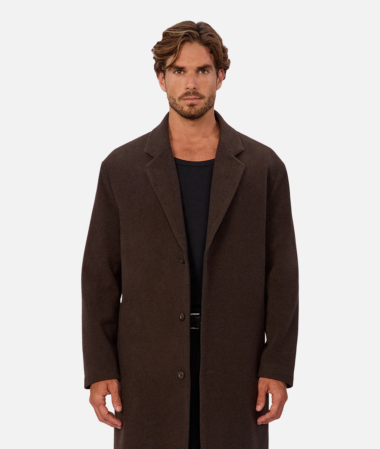 The Wool Blend Jacques Coat - Chocolate