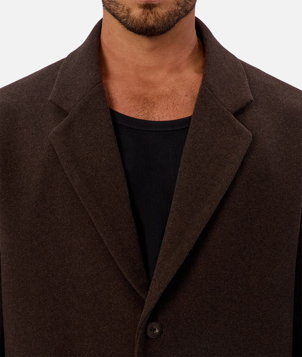 The Wool Blend Jacques Coat - Chocolate