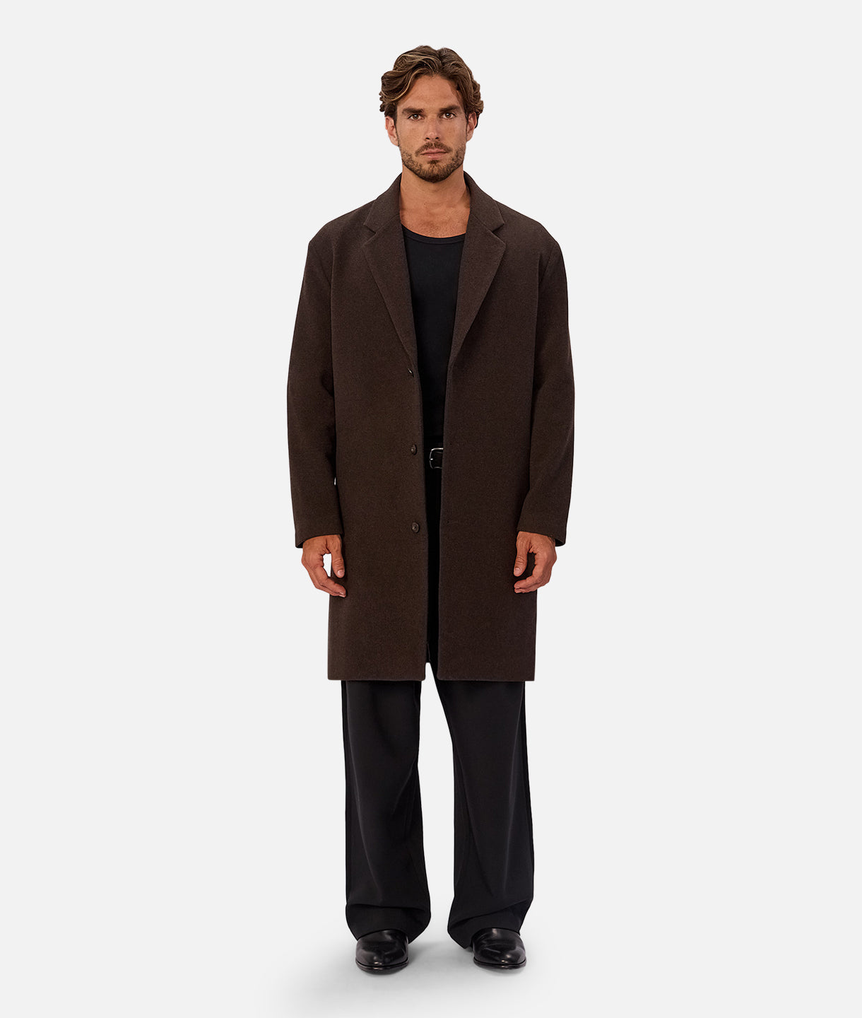 The Wool Blend Jacques Coat - Chocolate