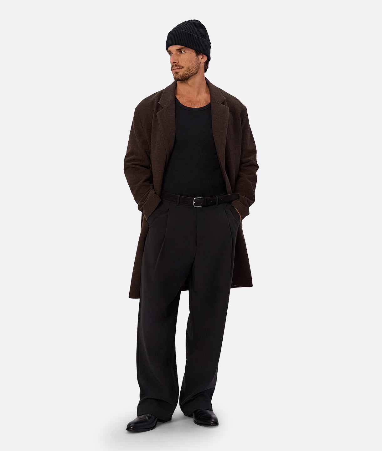 The Wool Blend Jacques Coat - Chocolate
