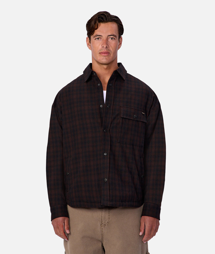 The Kingston Padded Jacket - Black / Brown