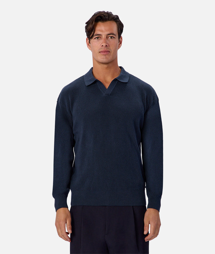The New England Polo Knit - Petrol 26