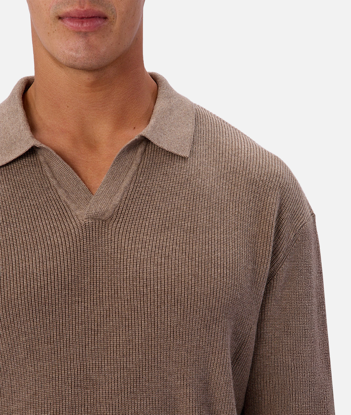 The New England Polo Knit - Walnut Marle 24 – Industrie AU