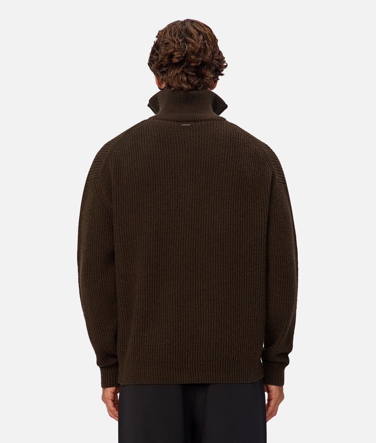 The Montreal Zip Neck Knit - Dark Military
