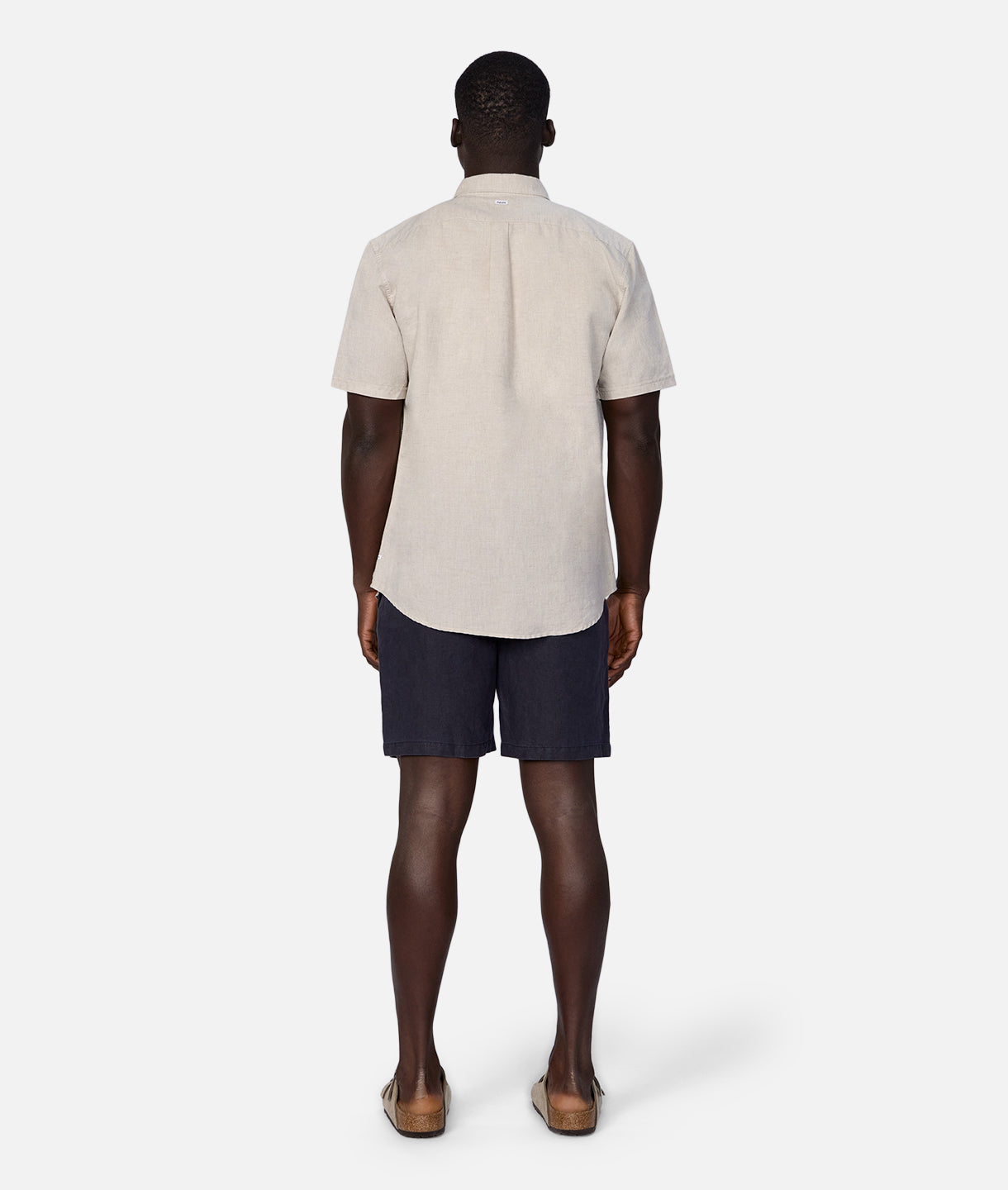 The Tennyson Linen Blend S/s Shirt - Oatmeal