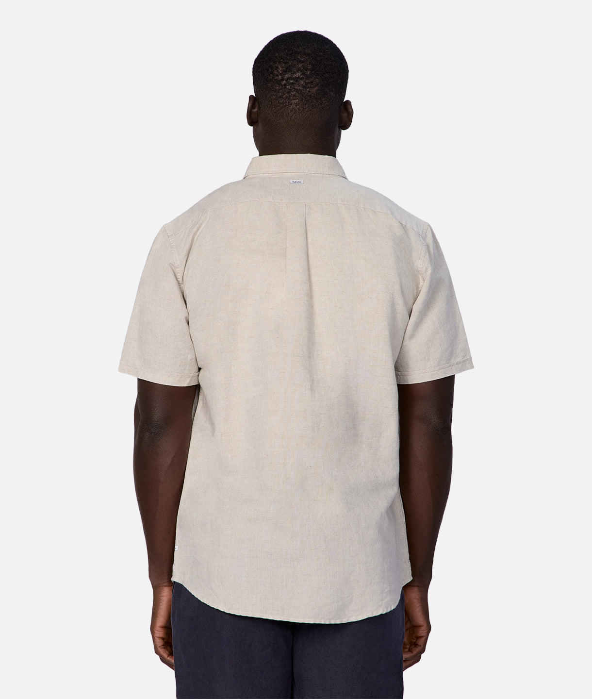 The Tennyson Linen Blend S/s Shirt - Oatmeal