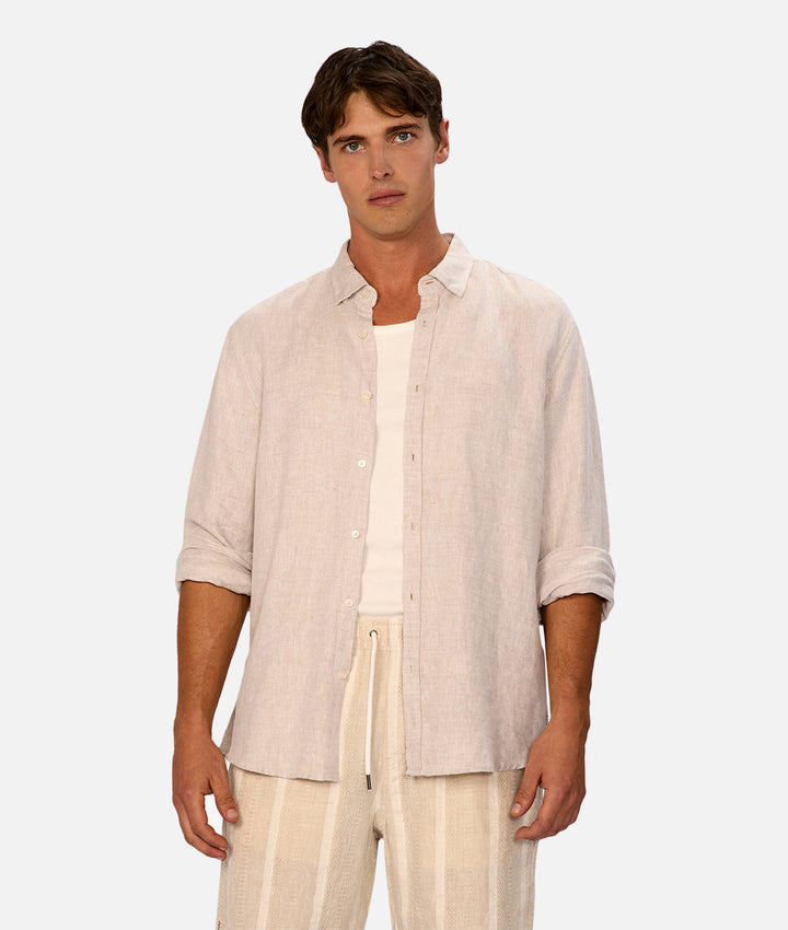 The Trinidad Linen Blend Long Sleeve Shirt