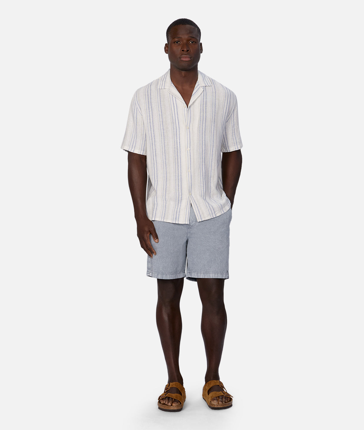 The Levenzo Linen S/s Shirt - White/Multi – Industrie