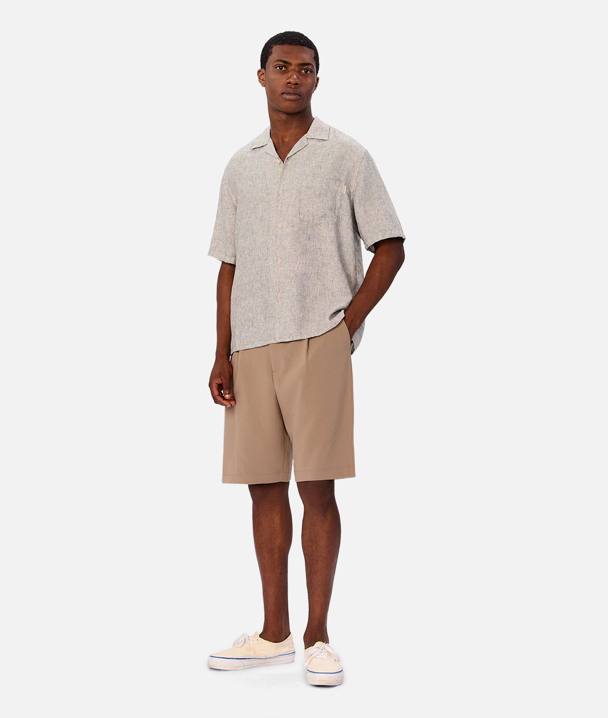 The Melrose Short Sleeve Shirt - Salt & Pepper – Industrie AU