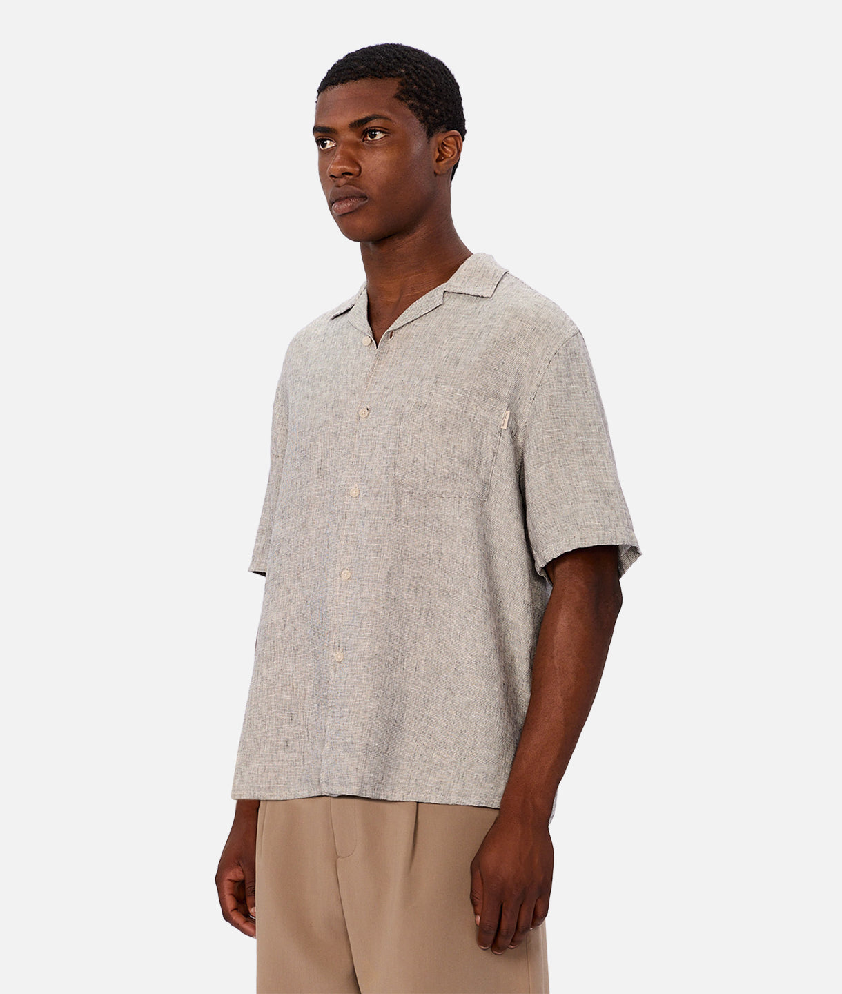The Melrose Short Sleeve Shirt - Salt & Pepper – Industrie AU