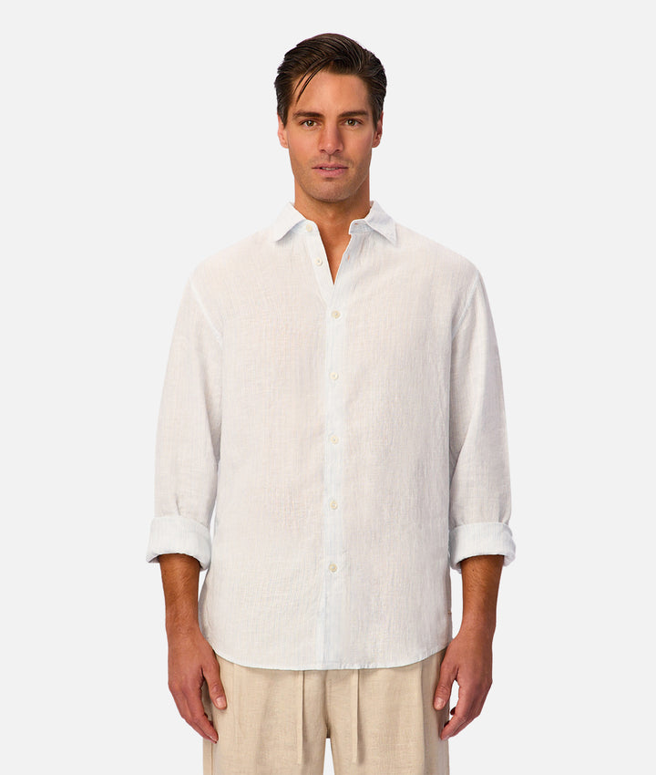 The Medina Long Sleeve Shirt - Light Blue Combo