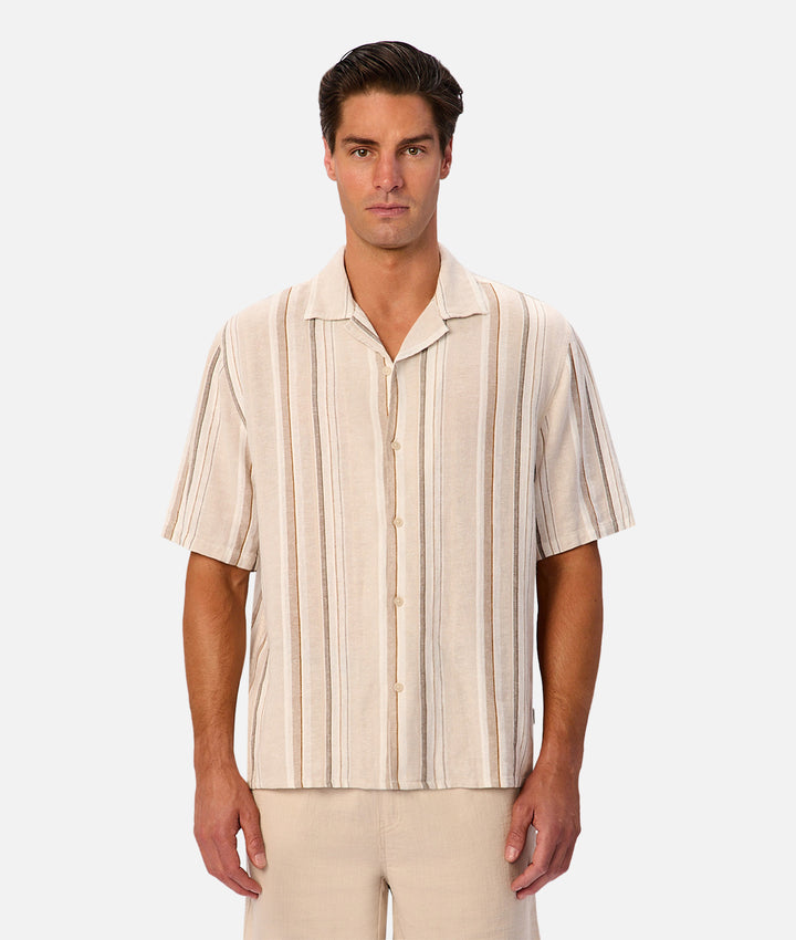 The Laredo Short Sleeve Shirt - Stone Combo 